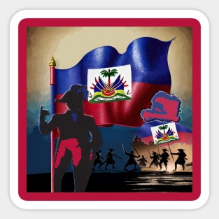 Haitian Independence Tribute Sticker